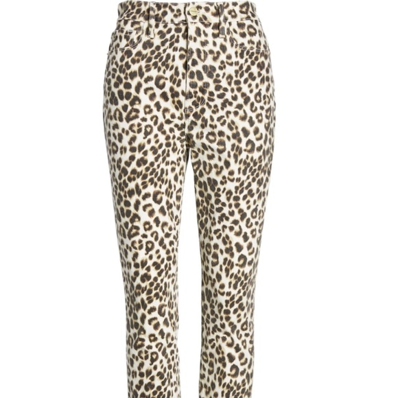 Frame Jeans Ali Leopard Print High Waist Skinny 29 - Picture 3 of 12